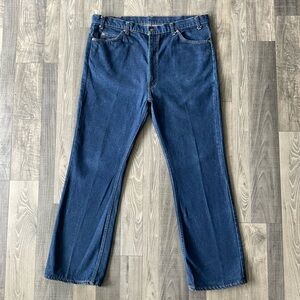 42x32 VTG 70s Levi’s 517 Bootcut Orange Tab Jeans Mens Blue Dark Wash 20517-0217